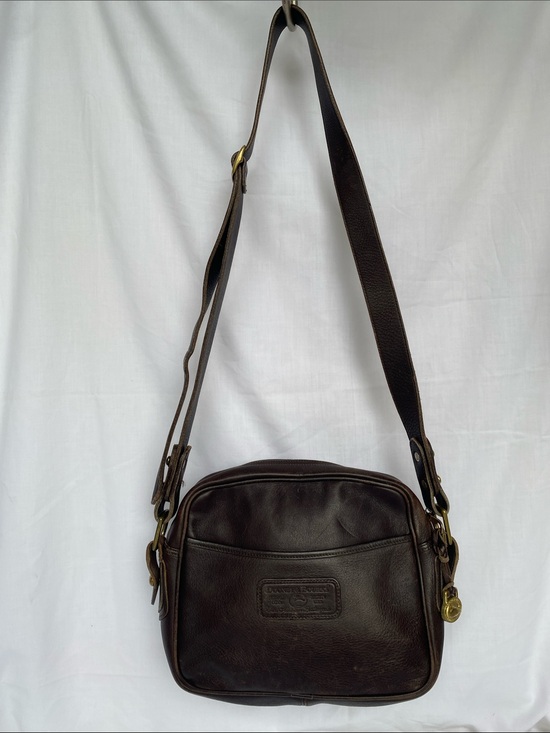 Dooney & Bourke Handbags - Vintage Dooney & Bourke Dark Brown Leather Crossbody Bag Purse
